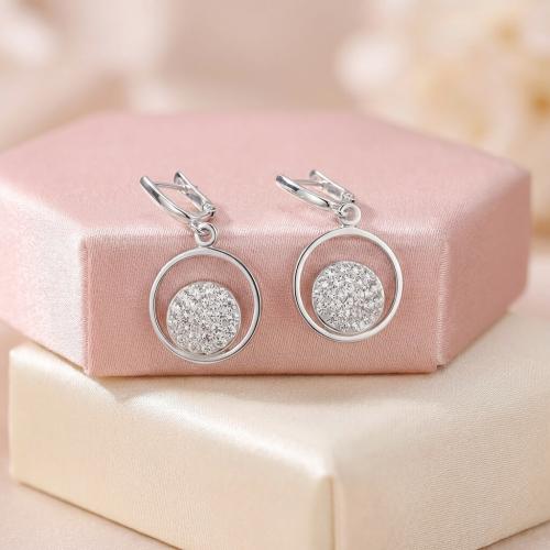 Сребърни обеци  с кристали От Sw® SO115