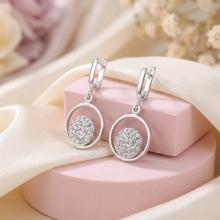 Сребърни обеци  с кристали От Sw® SO115