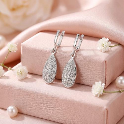 Сребърни обеци  с кристали От Sw® SO123 Crystal