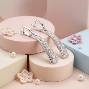 Сребърни обеци  с кристали От Sw® SO135