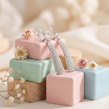 Сребърни обеци  с кристали От Sw® SO135