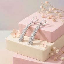 Сребърни обеци  с кристали От Sw® SO135