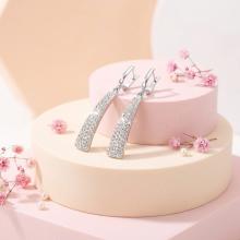 Сребърни обеци  с кристали От Sw® SO135