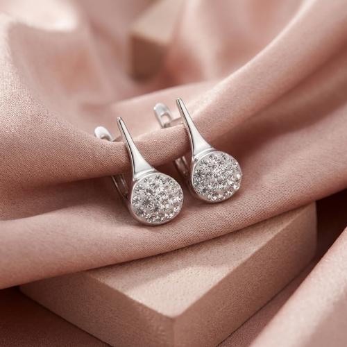 Сребърни обеци с кристали От Sw® SO142