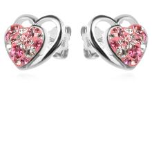 Сребърни обеци с кристали от Sw® SO145 Crystal