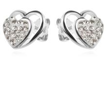 Сребърни обеци с кристали от Sw® SO145 Crystal