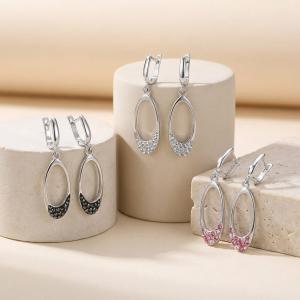 Сребърни обеци Guadalupe с кристали от Sw® Crystal