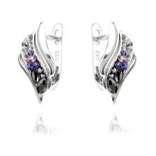 Сребърен комплект обеци, медальон и пръстен с кристали от Sw® SKM149 Corsette