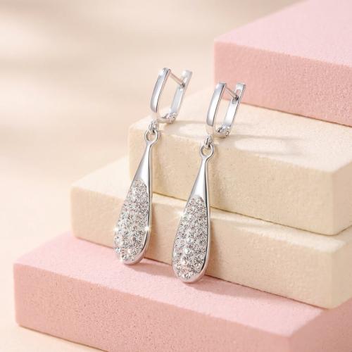 Сребърни обеци  с кристали От Sw® SO151