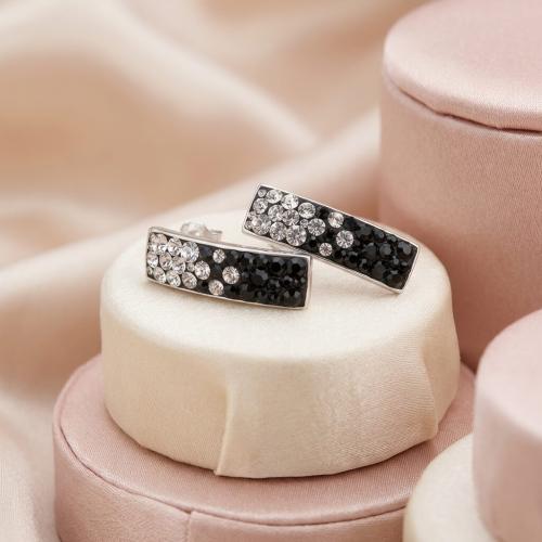 Сребърни обеци  с кристали От Sw® SO155