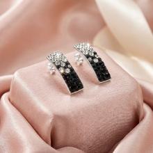 Сребърни обеци  с кристали От Sw® SO155