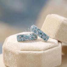 Сребърни обеци  с кристали От Sw® SO155