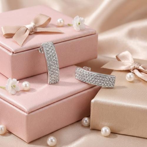 Сребърни обеци  с кристали От Sw® SO155