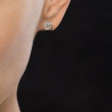 Сребърни Обеци Топчета Mika С Кристали От Sw® AB Crystal