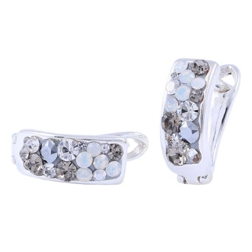 Сребърни обеци с кристали от Sw® SO307 Silver Shade