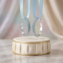 Сребърни обеци Amara с кристали от Sw® Deep Blue