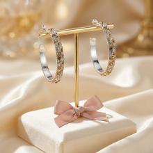 Сребърни обеци Amara с кристали от Sw® Deep Blue