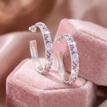 Сребърни обеци Amara с кристали от Sw® Marilyn