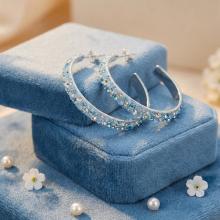 Сребърни обеци Amara с кристали от Sw® Marilyn