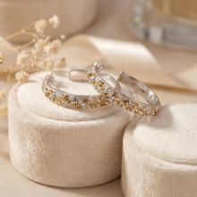 Сребърни обеци Amara с кристали от Sw® Marilyn