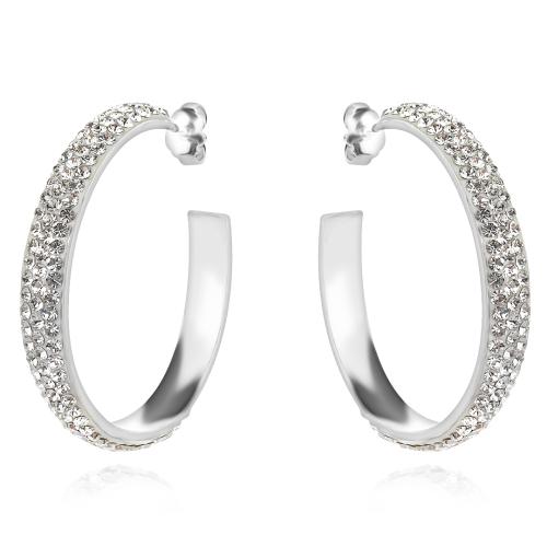 Сребърни обеци Amara с кристали от Sw® Crystal