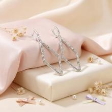 Сребърни обеци Indiana с кристали от Sw® AB Crystal