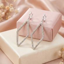 Сребърни обеци Indiana с кристали от Sw® AB Crystal