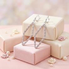 Сребърни обеци Indiana с кристали от Sw® AB Crystal