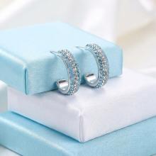 Сребърни обеци Florida с кристали от Sw® Crystal, Tanzanite and Hematite