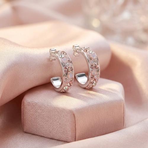 Сребърни обеци Florida с кристали от Sw® Marilyn