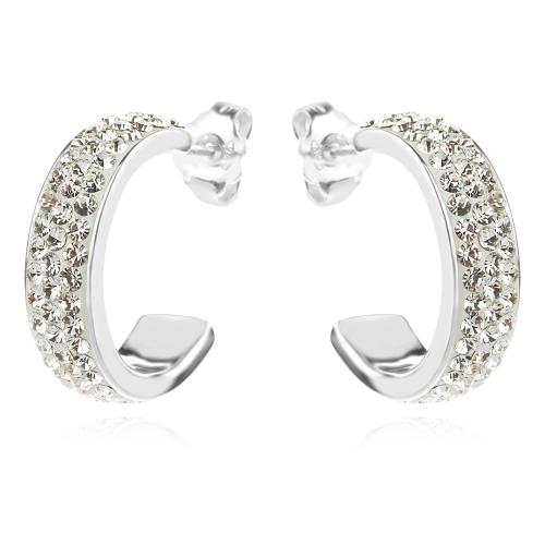 Сребърни обеци Florida с кристали от Sw® Crystal