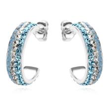 Сребърни обеци Florida с кристали от Sw® Crystal, Tanzanite and Hematite