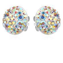Сребърни обеци с кристали от Sw® Кръговрат Silver Shade
