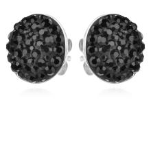 Сребърни обеци с кристали от Sw® Кръговрат Silver Shade