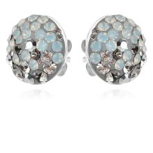 Сребърни обеци с кристали от Sw® Кръговрат Silver Shade