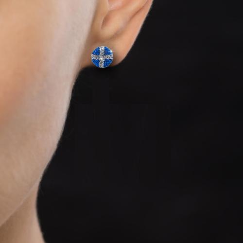 Сребърни обеци с кристали от Sw® Кръговрат Scotland