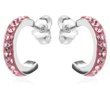 Сребърни обеци с кристали от Sw® Annisa Aquamarine