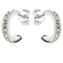 Сребърни обеци с кристали от Sw® Annisa Aquamarine