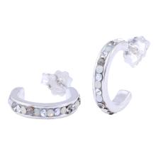 Сребърни обеци с кристали от Sw® Annisa Aquamarine