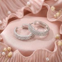 Сребърни обеци Miami с кристали от Sw® Colorado Rose Gold