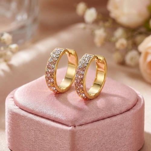 Сребърни обеци Miami с кристали от Sw® Colorado Rose Gold