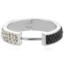 Сребърни обеци Miami с кристали от Sw® Black and White