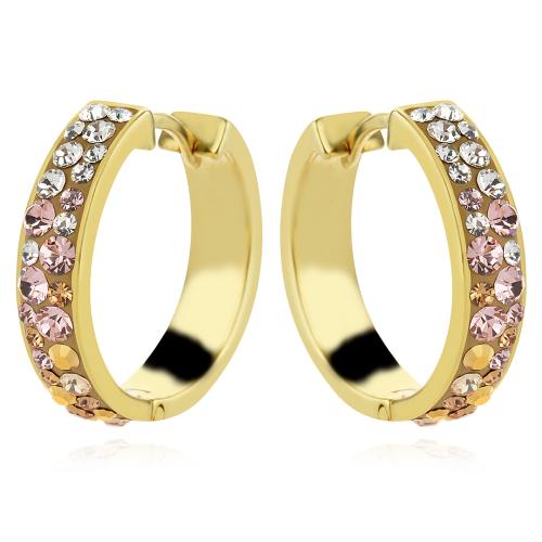 Сребърни обеци Miami с кристали от Sw® Colorado Rose Gold
