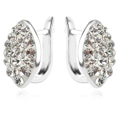 Сребърни обеци с кристали от Sw® SO319 Crystal