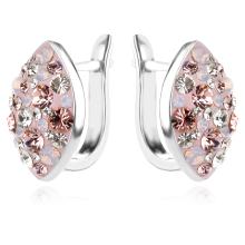 Сребърни обеци с кристали от Sw® SO319 Crystal