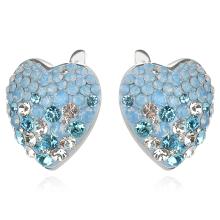 Сребърни обеци сърца с кристали от Sw® SO323 Marilyn