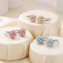 Сребърни обеци Daisy с кристали от Sw® Rose Shade