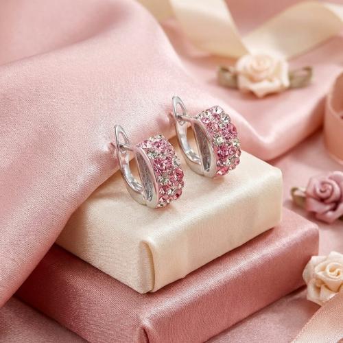 Сребърни обеци Ella с кристали от Sw® Deep Blue