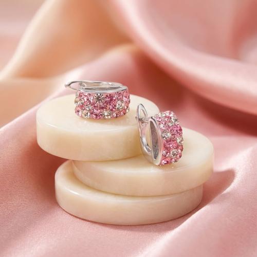 Сребърни обеци Ella с кристали от Sw® Rose Shade