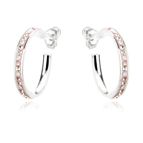 Сребърни обеци с кристали от Sw® Celeste Marilyn